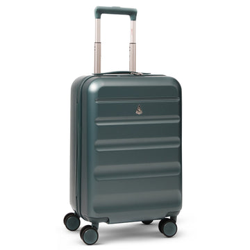 Aerolite 55x35x25cm Hard Shell Carry On Hand Cabin Luggage Suitcase with 4 Spinner Wheels & TSA Lock – Max Size Cabin Bag for Air Europa, Air France, ITA Airways, KLM & Transavia - Forest Green